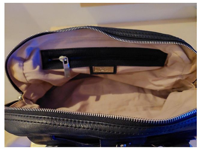 Tosca Blu Coleção Bolsa Satchel de couro preto - vista 6