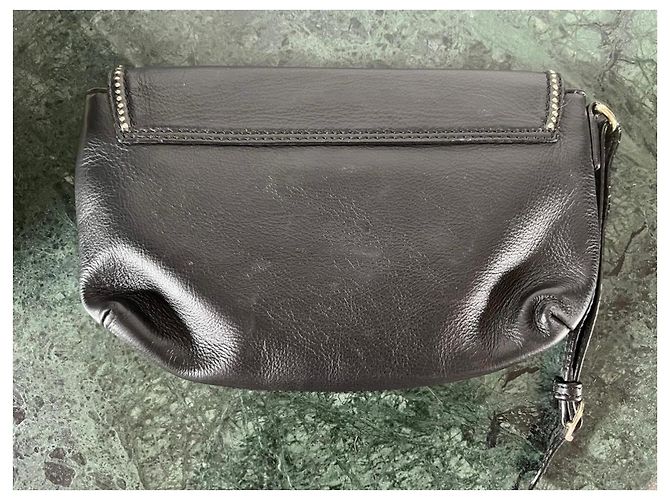 Clutch in pelle Guess Luxe con borchie e fiocco - Nero - vista 4