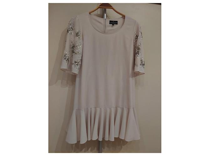 Needle & Thread Crystal Petal Kleid Beige - Ansicht 7