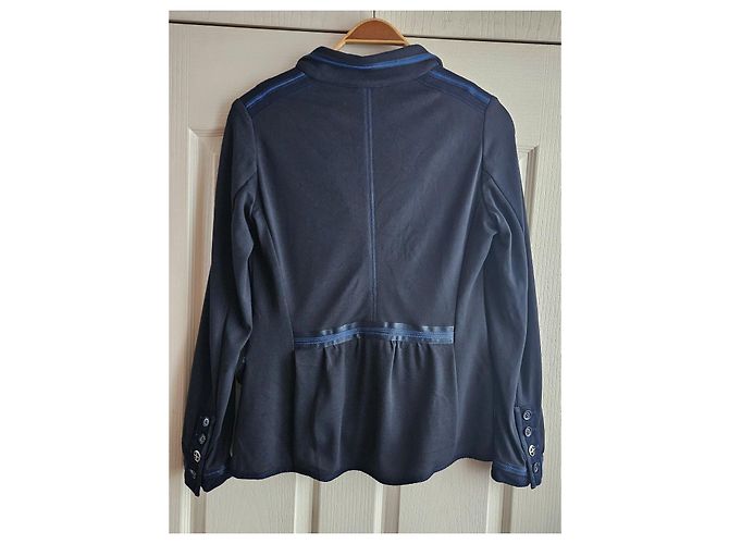 Autre Marque Giacca in cotone HIGH USE nera con profili blu Blu scuro - vista 3