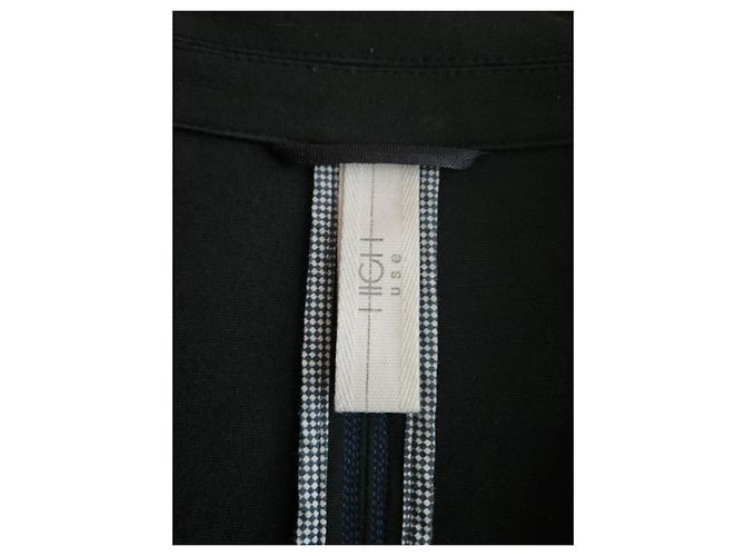 Autre Marque Giacca in cotone HIGH USE nera con profili blu Blu scuro - vista 8