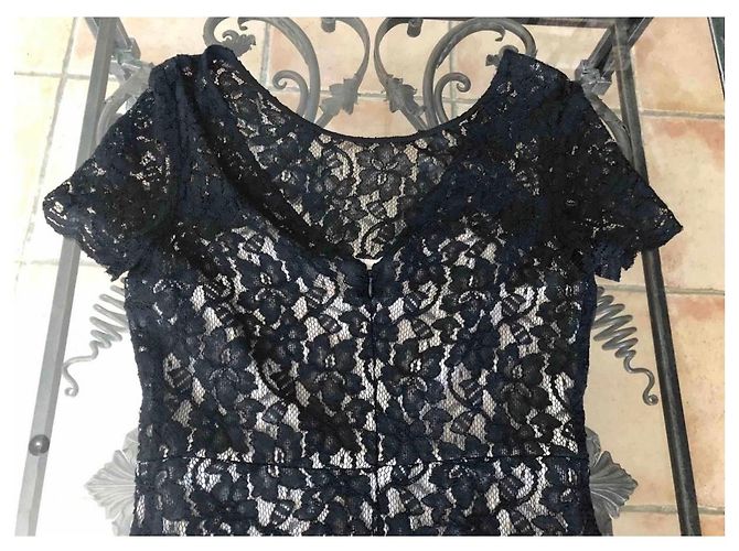 Diane von Furstenberg Schwarzes Spitzenkleid - Ansicht 5