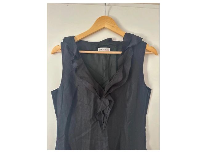 Autre Marque Apriori elegantes schwarzes Leinenkleid - Ansicht 2