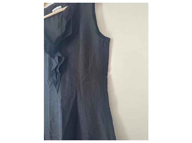Autre Marque Apriori elegantes schwarzes Leinenkleid - vue 3