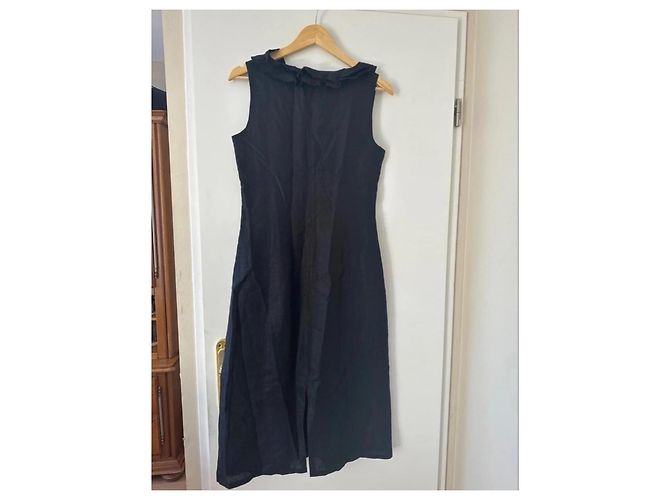 Autre Marque Apriori elegantes schwarzes Leinenkleid - vue 4