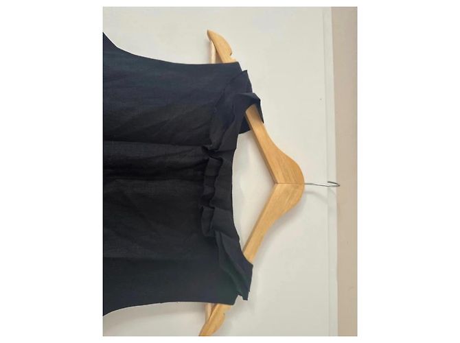 Autre Marque Apriori elegantes schwarzes Leinenkleid - vue 5