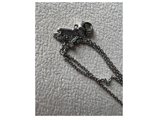 Collana Chopard Happy Diamonds Cuore in Oro Bianco Silver hardware - vista 5