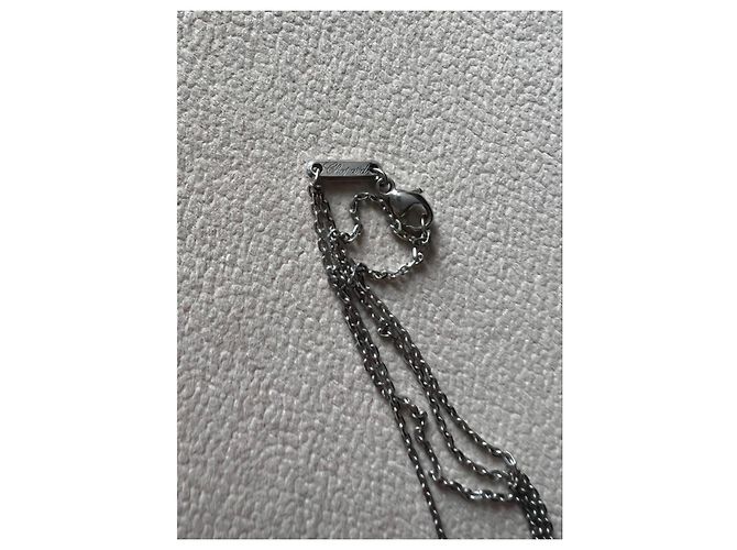 Collana Chopard Happy Diamonds Cuore in Oro Bianco Silver hardware - vista 6