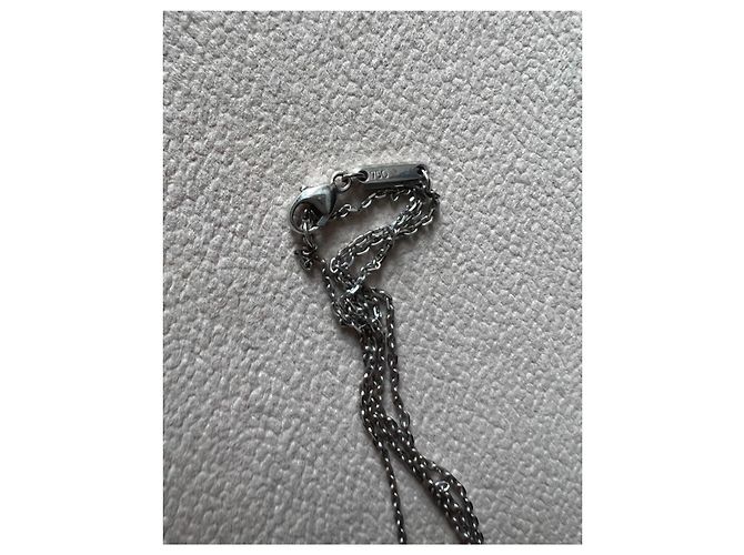 Collana Chopard Happy Diamonds Cuore in Oro Bianco Silver hardware - vista 7