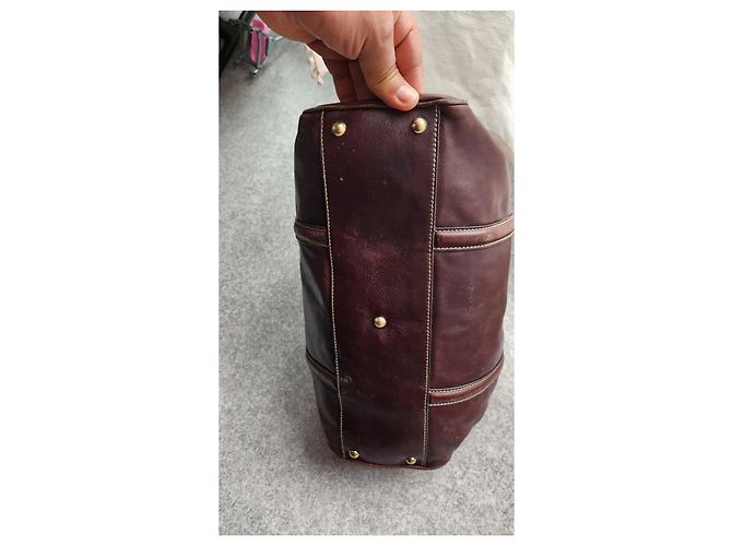 Bolsa bowling Gucci em couro marrom - vista 11
