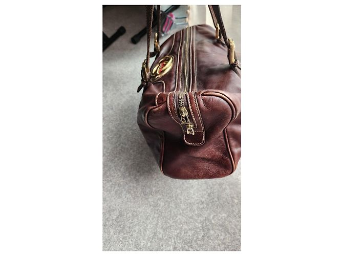 Bolsa bowling Gucci em couro marrom - vista 12