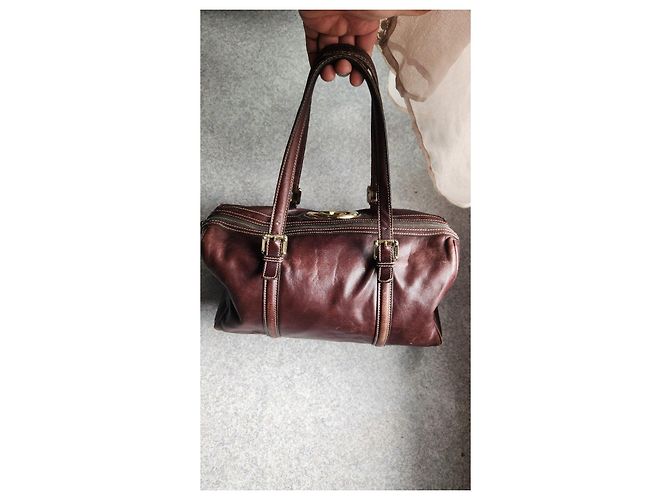 Bolsa bowling Gucci em couro marrom - vista 2