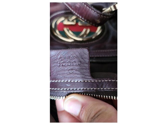 Bolsa bowling Gucci em couro marrom - vista 6