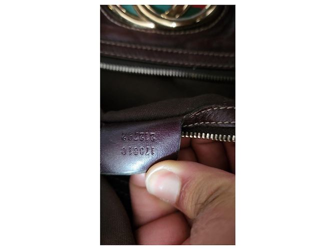 Bolsa bowling Gucci em couro marrom - vista 7