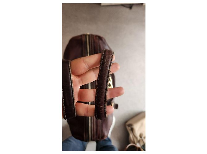 Bolsa bowling Gucci em couro marrom - vista 9
