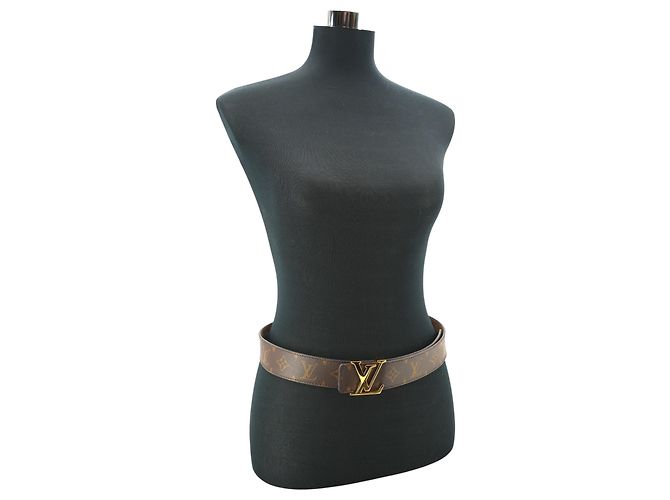 Louis Vuitton LV Initiales 40 mm Gürtel aus Monogram Canvas 85/34 Braun - Ansicht 2