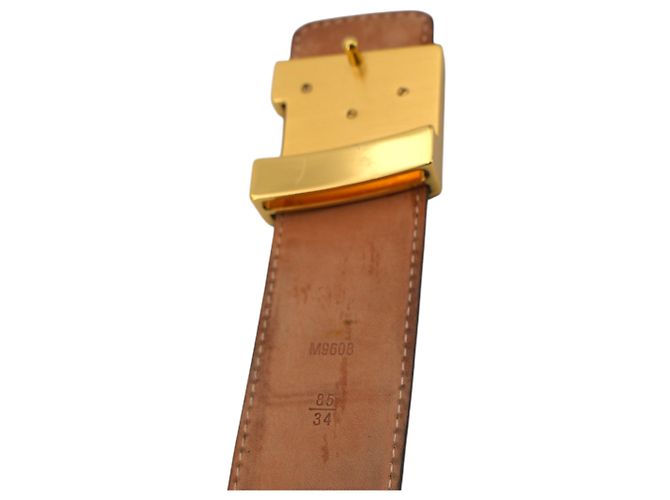Louis Vuitton LV Initiales 40 mm Gürtel aus Monogram Canvas 85/34 Braun - Ansicht 4