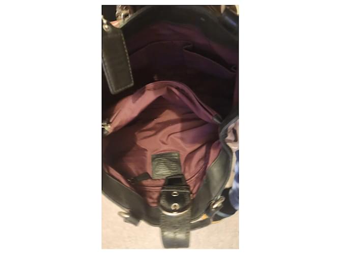 Borsa Coach Signature Monogramma Nero Bianco Grigio Bordò - vista 3