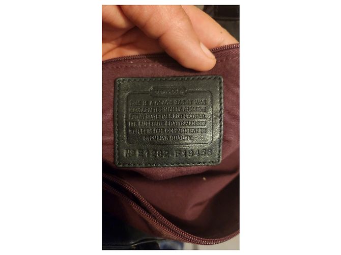 Borsa Coach Signature Monogramma Nero Bianco Grigio Bordò - vista 6