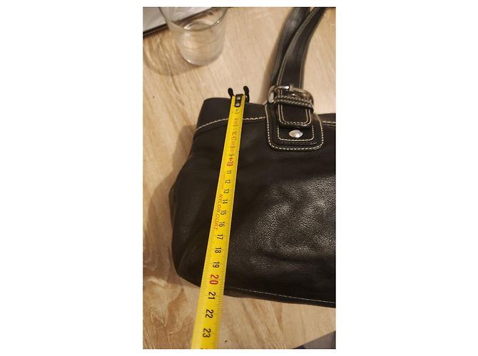 Coach Borsa Shopper in Pelle Nera Nero - vista 4