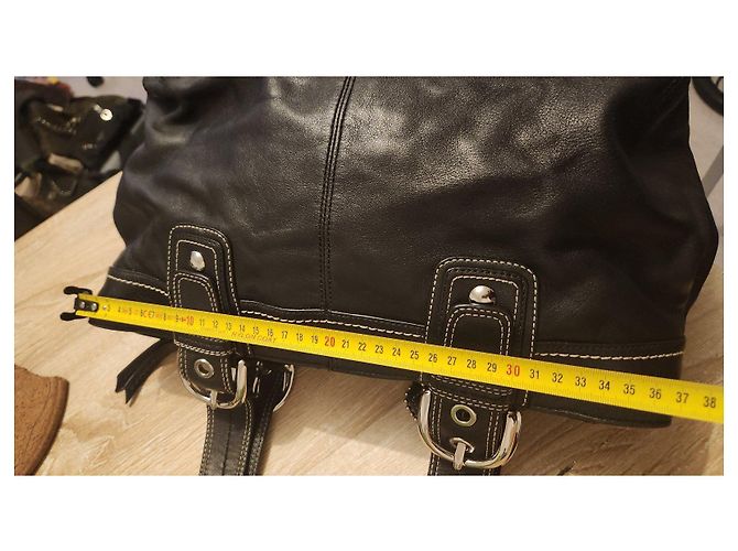 Coach Borsa Shopper in Pelle Nera Nero - vista 5
