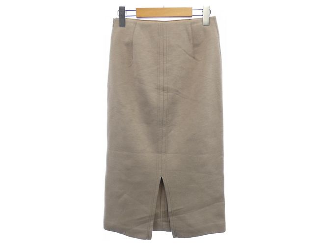 Autre Marque Falda de mezcla de seda CYCLAS Beige - vista 2