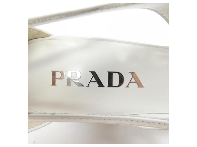 Prada Leder Pumps Weiß - Ansicht 6