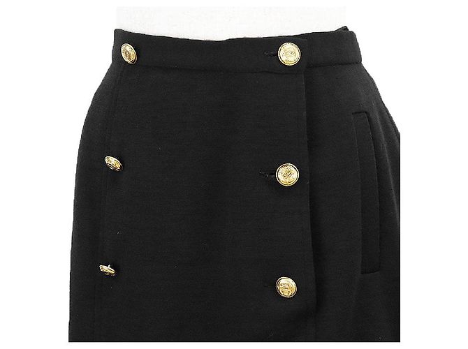 Timeless Falda de punto jersey Chanel 100% lana Negro - vista 3