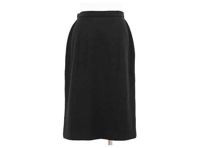 Timeless Falda de punto jersey Chanel 100% lana Negro - vista 6