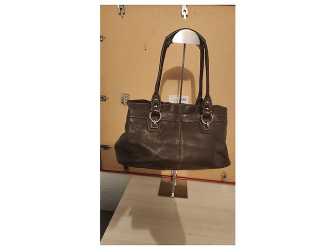 Borsa Coach in pelle marrone - vista 2