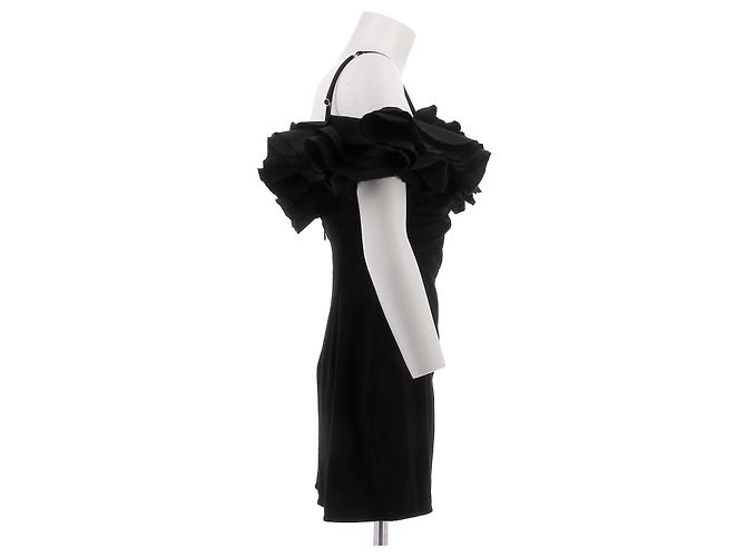 Jacquemus Schwarzes Kleid le raphia - Ansicht 3