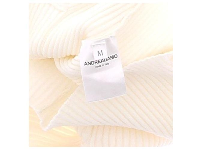 Autre Marque ANDRÉADAMO Rippstrick Crop Top Creme Weiß - Ansicht 7