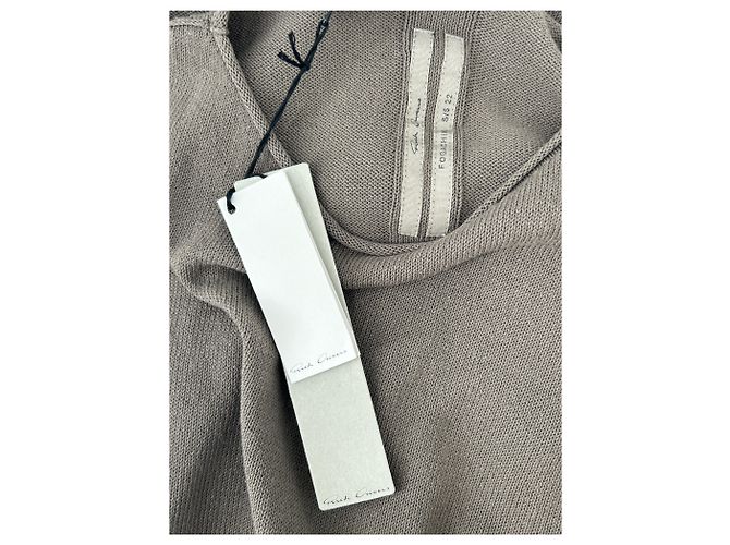 Vestido largo Rick Owens de algodón marrón Castaño - vista 6