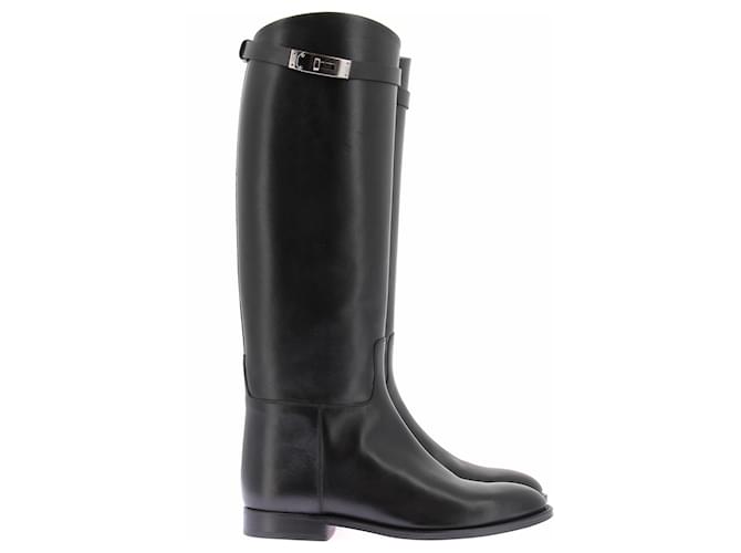 Kelly Hermès Botas negras "Jumping" Negro - vista 2