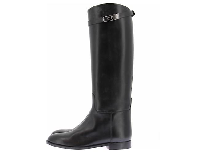 Kelly Hermès Botas negras "Jumping" Negro - vista 3