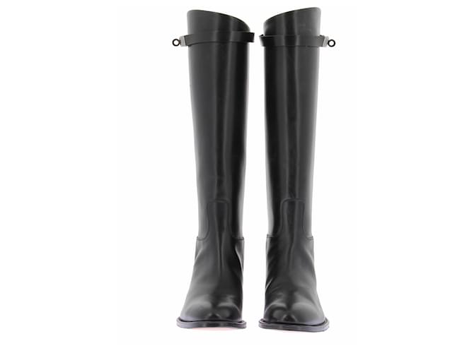 Kelly Hermès Botas negras "Jumping" Negro - vista 4