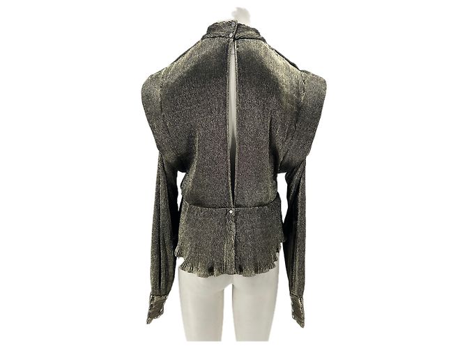 Autre Marque Blusa oro e nera D'oro - vista 2