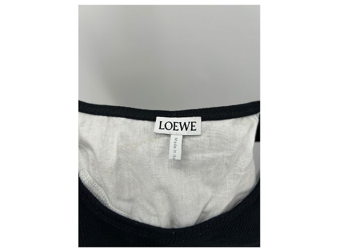 Loewe Trägerkleid aus schwarzer Baumwolle - Ansicht 5