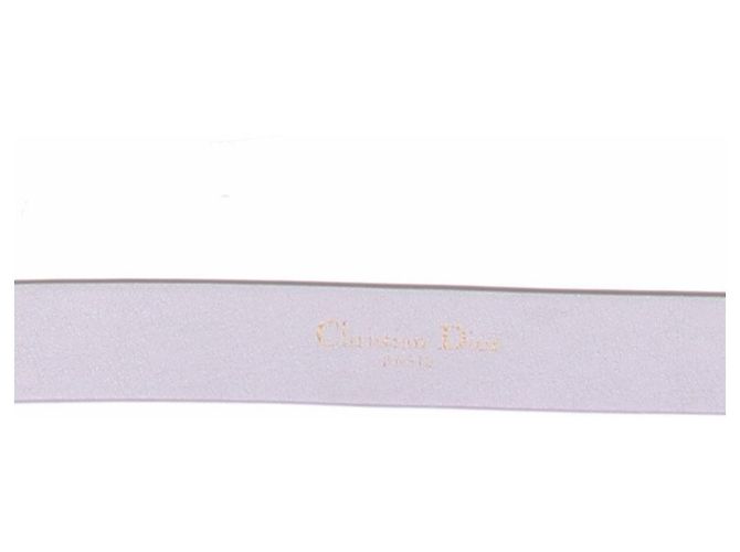 Dior Cinturón de cuero gris iridiscente - vista 5