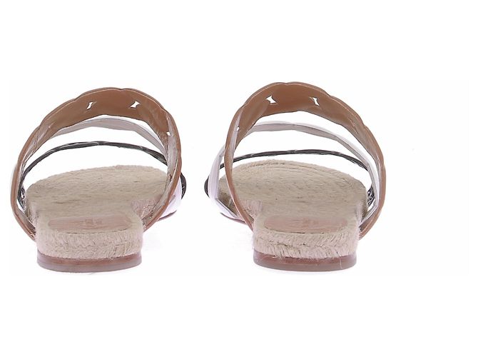 Sandalias Hermès Gwen de cuero marrón Castaño - vista 5