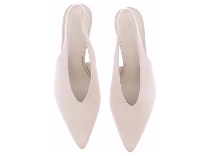 Autre Marque Slingback in raso bianco - vista 6
