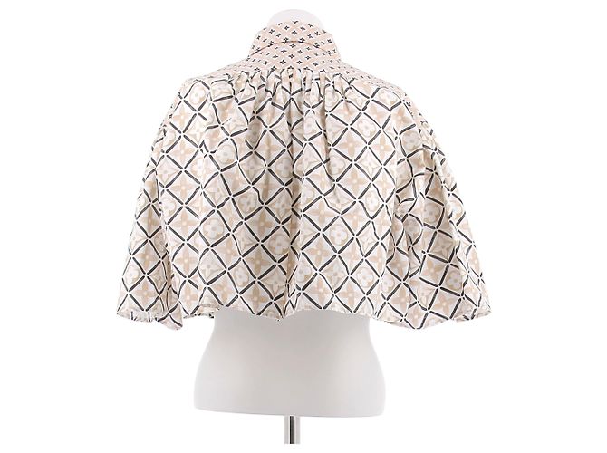 Camisa corta Louis Vuitton estampada de algodón beige - vista 2