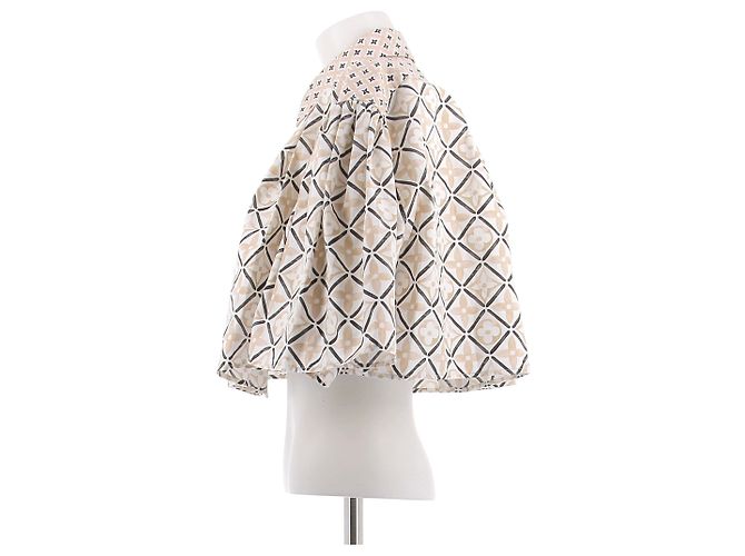 Camisa corta Louis Vuitton estampada de algodón beige - vista 4