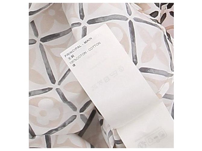 Camisa corta Louis Vuitton estampada de algodón beige - vista 6