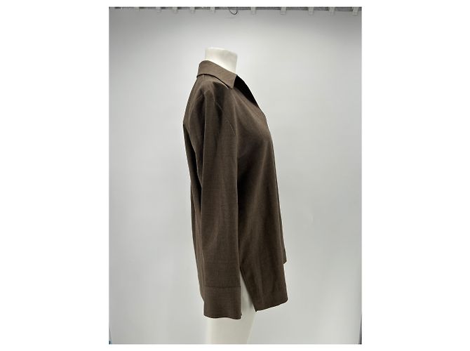 Blusa de algodón marrón COS Talla 38 Castaño - vista 3