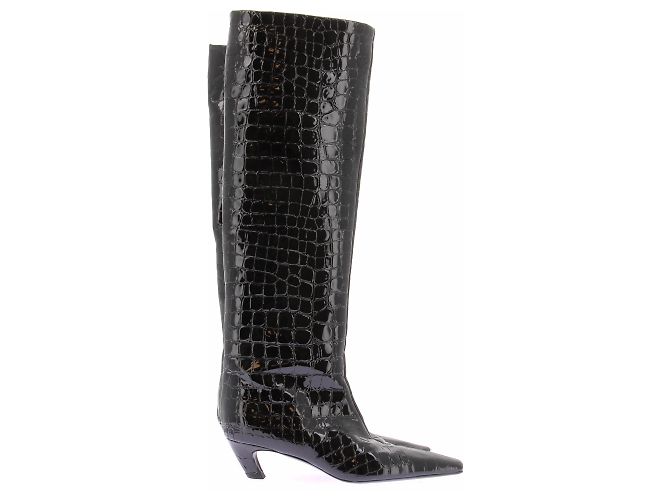 Khaite Botas de charol con efecto piel de cocodrilo Negro - vista 2