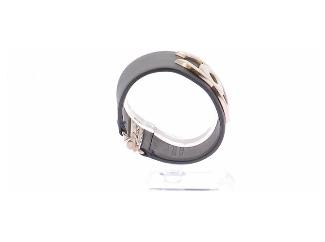 Bracciale rigido Chanel CC logo resina blu notte Blu navy - vista 5