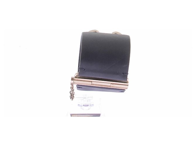 Bracciale rigido Chanel CC logo resina blu notte Blu navy - vista 6