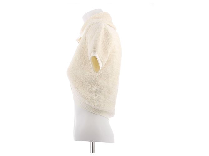Jacquemus Creme-farbener Cardigan mit Textur Beige - Ansicht 4