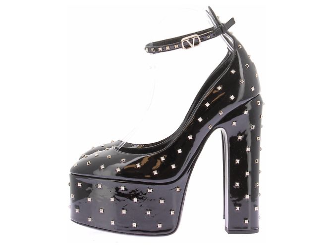 Valentino Garavani Décolleté con plateau in pelle Nero - vista 3